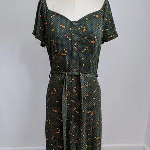 NWT Olive dress with small flowers